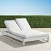 Palermo Double Chaise Lounge with Cushions in White Finish - Charcoal, Standard - Frontgate