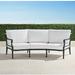 Carlisle Curved Sofa with Cushions in Onyx Finish - Rain Sailcloth Salt - Frontgate