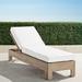 St. Kitts Chaise Lounge in Weathered Teak with Cushions - Classic Linen Bleu, Standard - Frontgate
