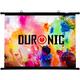 Duronic Projector Screen BPS80/43 80 inch Bar Projection Screen Size 163 x 122cm | 4:3 Ratio | Matt White +1 Gain High Definition | Wall or Ceiling Mountable Home Cinema School Office