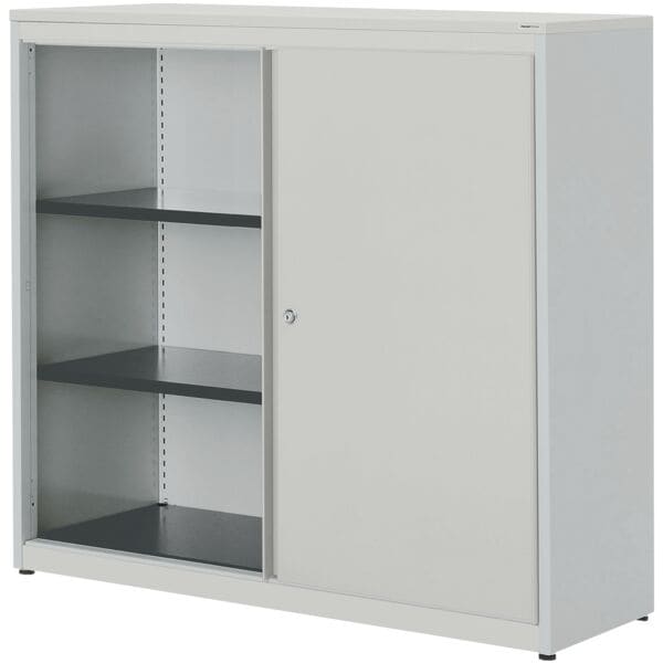 mauser Stahlschrank mit Schiebetüren »Kontoro« 125 cm grau, 125x123.5x48.2 cm