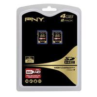 PNY Technologies 4 GB SDHC Memory Card - 2 Pk