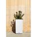 Veradek Block Series Pedestal Planter Metal in White | 32 H x 15.5 W x 15.5 D in | Wayfair PEDVTLW