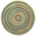 Green/White 36 x 0.5 in Indoor Area Rug - Loon Peak® Kenji Handmade Braided Wool Rug Nylon/Wool | 36 W x 0.5 D in | Wayfair LNPK4062 37147248