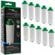 FilterLogic CFL-950B | 10 Pack - Water Filter Softener compatible with Delonghi DLS C002 filter cartridge for coffee maker machines