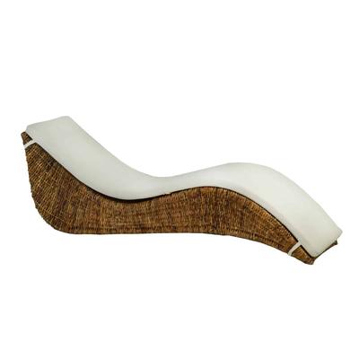 MiaMöbel Rattan Lounger 'Cincan' Bananenblatt-Geflecht Modern