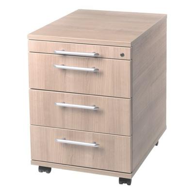 HAMMERBACHER Rollcontainer »Flexiline II« mit 3 Schubladen braun, 43x59x55 cm