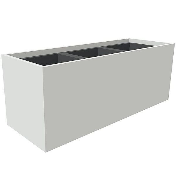 fm Büromöbel Pflanzengefäß »Sidney« 106,2/40 cm grau, 106.2 cm
