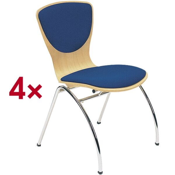 Nowy Styl 4er-Set Stapelstühle »Bingo« blau, 50x46 cm Image