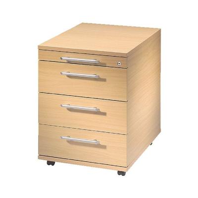 HAMMERBACHER Rollcontainer »Flexiline II« mit 3 Schubladen braun, 43x59x55 cm