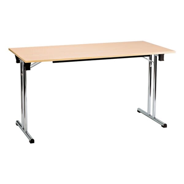SODEMATUB Klapptisch 140 cm Gestell chromfarben braun, 140 cm Image