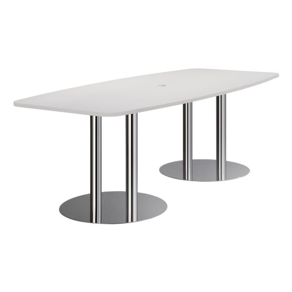 HAMMERBACHER Konferenztisch KT22S »Meeting« Tonnenform 220 cm grau, 220x75.5x103 cm