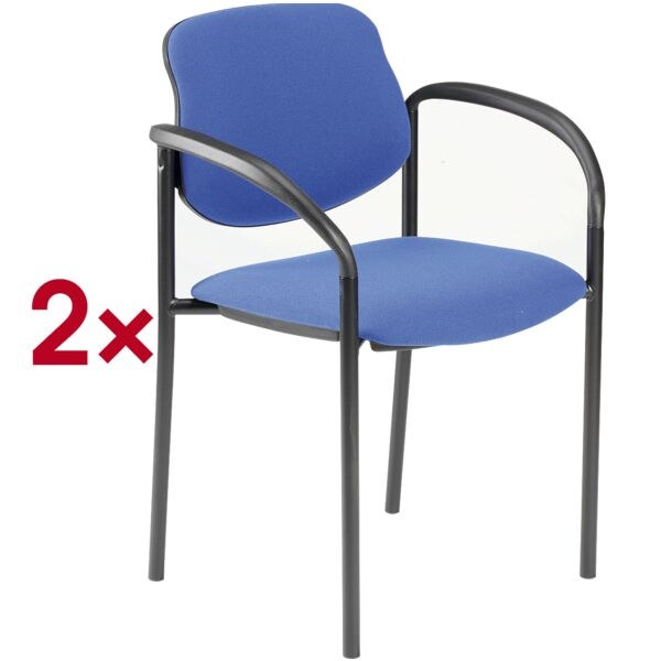 Nowy Styl 2er-Set Stapelstühle »Styl« Gestell schwarz blau, 45x47 cm Image