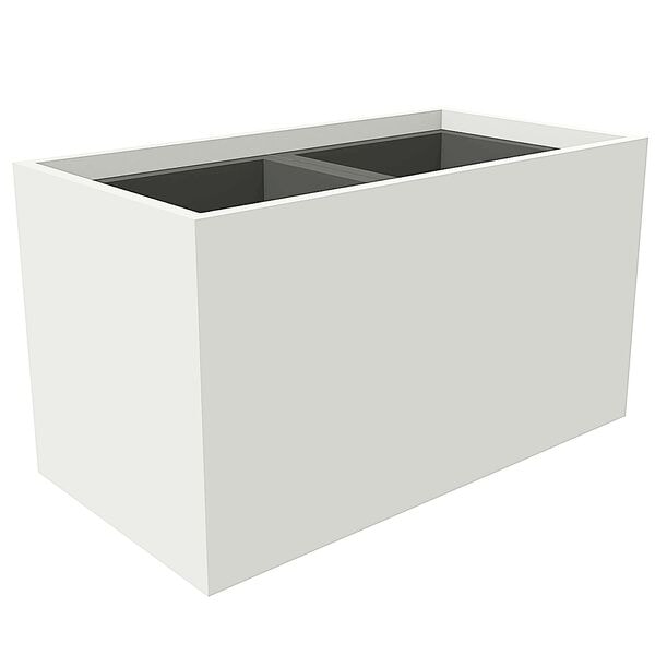 fm Büromöbel Pflanzengefäß »Sidney« 73,1/40 cm weiß, 73.1 cm