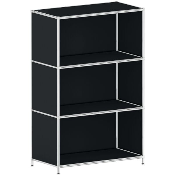 viasit Aktenregal »System 4« breit 3 OH schwarz, 77.9x118.1x40.4 cm Image