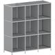 Aktenregal »System 4« doppelt breit 3 OH grau, viasit, 115.4x118.1x40.4 cm