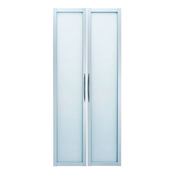 HAMMERBACHER Schrank-Glastüren »A-Line« 5 OH silber, 79x184x1.6 cm