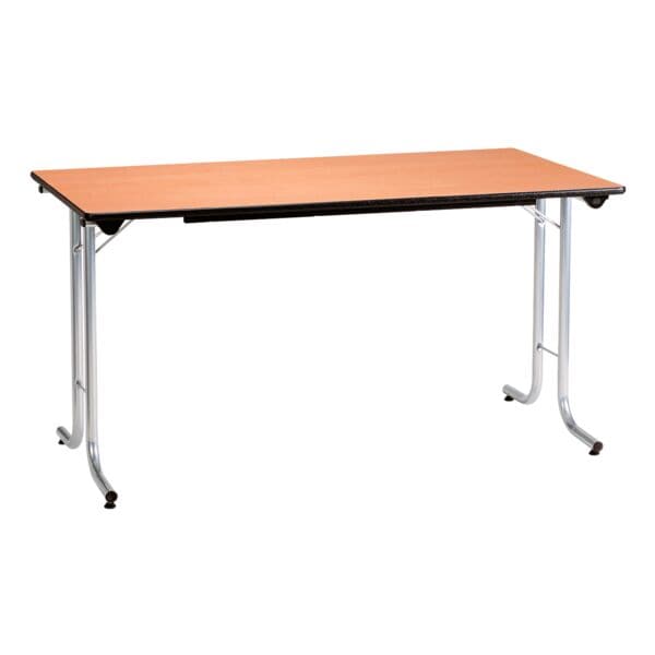SODEMATUB Klapptisch 160 cm Gestell alufarben braun, 160 cm