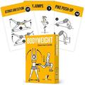 Bodyweight Exercise Cards Home Gym Workout Personal Trainer Fitness Program Guide Tones Core Ab Legs Glutes Chest Bicepts Total Upper Body Workouts