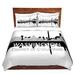 DiaNoche Designs City IV Washington DC Duvet Cover Set Microfiber in Black/Gray | King | Wayfair DMF-AngelinaVickCityIVWashingtonDC8