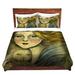 DiaNoche Designs The Guardian Duvet Cover Set Microfiber in Blue/Brown | King | Wayfair DMF-AmaliaKTheGuardian8