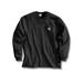 Carhartt Men's Loose Fit Heavyweight Long Sleeve Pocket T-Shirt, Black SKU - 650935