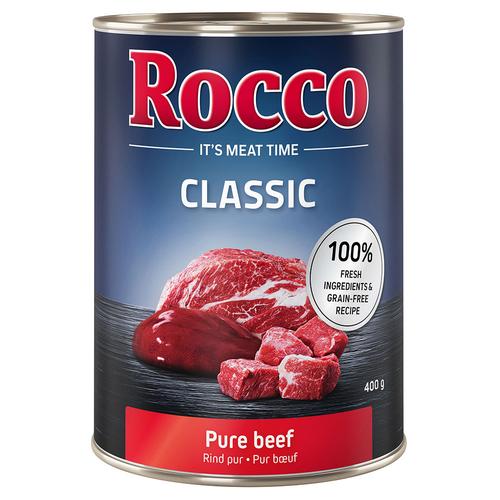 12 x 400g Rind pur Rocco Classic Hundefutter nass