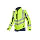 SIOEN 724ZA2TU2415L Malden Soft Shell jacket with detachable sleeves, Large, Hi-Vis Yellow/Navy