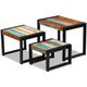 vidaXL Tables gigognes 3 pcs Bois de récupération massif