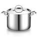 Cooks Standard Classic Stockpot w/ Lid Stainless Steel/Aluminum in Gray | 8 H x 9.5 W in | Wayfair 02519