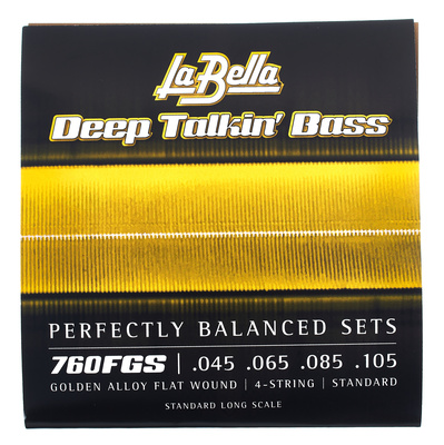 La Bella 760FGS DTBass Flat Gold Alloy
