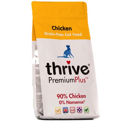 2x1,5kg PremiumPlus Huhn Thrive getreidefreies Katzenfutter trocken