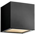 Hinkley Kube 6" High Satin Black 2-LED Outdoor Wall Light