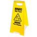 Genuine Joe Universal Graphic Wet Floor Sign 24.2 H x 10.8 W x 1.0 D in Yellow | 24.6" H X 10.5" W X 1" D | Wayfair 85117