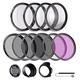 NEEWER 77mm ND/CPL/UV/FLD/Close Up Filter and Lens Accessories Kit with ND2 ND4 ND8, Close Up Filters(+1/+2/+4/+10), Tulip Lens Hood, Collapsible Rubber Lens Hood, Lens Cap, Filter Pouch