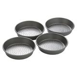 Chicago Metallic Professional Perforated Mini-Deep Dish Pizza Pan Set Non Stick/Steel in Black/Gray | 7 H x 1.5 W in | Wayfair 26704