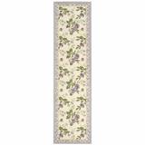 White 30 x 0.25 in Area Rug - Lark Manor™ Hollander Floral Hand Hooked Wool Ivory Area Rug Wool | 30 W x 0.25 D in | Wayfair