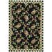 Black/White 30 x 0.25 in Area Rug - Winston Porter Jonsson Floral Hand-Hooked Wool Black/Ivory Area Rug Wool | 30 W x 0.25 D in | Wayfair