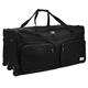 MONZANA® XXL Wheeled Travel Bag with Telescopic Handle | 160 Litre 85x44x43cm Large Holdall Trolley Bag | 37cm Handle Extension Duffle Sports Holiday Luggage | Black