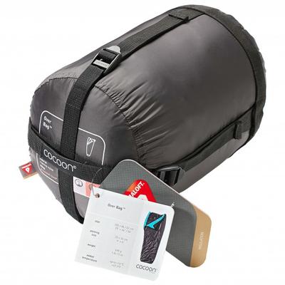 Cocoon - Overbag Ripstop Nylon & Primaloft - Kunstfaserschlafsack Gr 200 x 86 cm / 62 cm Espresso / Azure Image