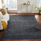 Gray 114 x 0.5 in Area Rug - Ebern Designs Dona Handwoven Flatweave Dark Area Rug Viscose/Wool | 114 W x 0.5 D in | Wayfair EBND1171 38354322