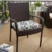 Fleur De Lis Living Indoor/Outdoor Dining Chair Cushion Polyester in Blue/Brown | 20 W x 20 D in | Wayfair FDLL1846 38354720