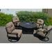 Darby Home Co Nola 5 Piece Conversation Set w/ Cushions Metal in Black/Yellow | Outdoor Furniture | Wayfair DBYH9195 38261896