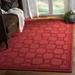 Red 108 x 0.63 in Indoor Area Rug - Martha Stewart Rugs Resort Geometric Handmade Tufted Wool Sealing Wax Area Rug Wool | 108 W x 0.63 D in | Wayfair