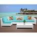 TK Classics Miami 6 Piece Sectional Seating Group w/ Cushions Synthetic Wicker/All - Weather Wicker/Wicker/Rattan in White | Outdoor Furniture | Wayfair