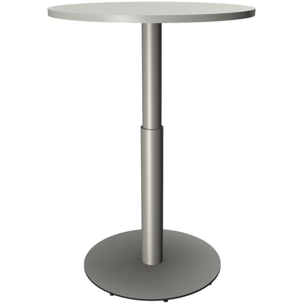 fm Büromöbel Besprechungstisch »Sidney« Ø80 cm Kreis manuell höhenvestellbar grau, 80 cm