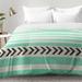 Latitude Run® Stripes & Arrows Comforter Set Polyester/Polyfill/Microfiber in Green/White | Twin XL | Wayfair EAHU7213 37845895