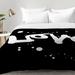 East Urban Home Love Comforter Set Polyester/Polyfill/Microfiber in Black/White | Full/Queen | Wayfair EAHU7228 37845939