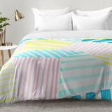 East Urban Home Stripes Comforter Set Polyester/Polyfill in White | King | Wayfair EAHU7613 37847201
