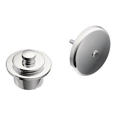Moen Push-N-Lock Metal Tub & Shower Drain Kit w/ 1-1/2 Inch Threads in Gray | 3.5 H x 1.75 W x 1.75 D in | Wayfair T90331